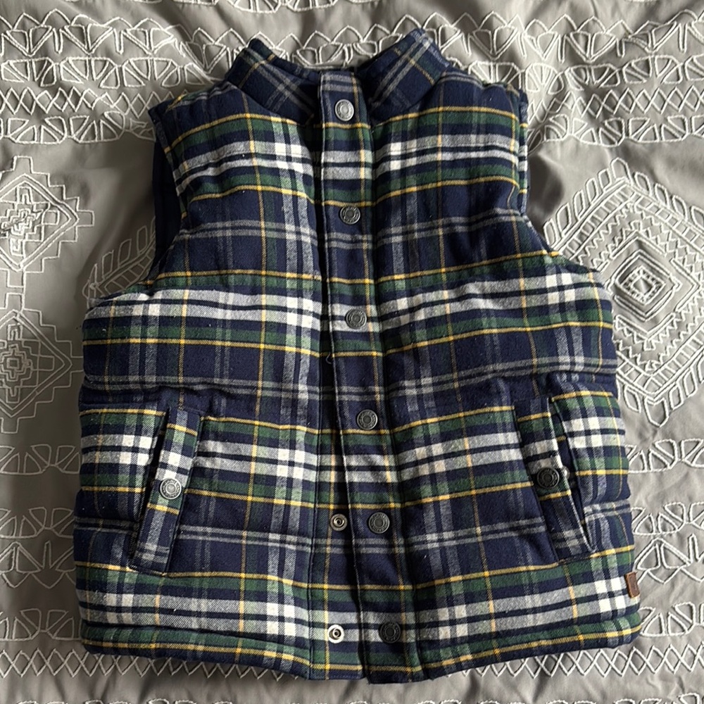 Janie and Jack Blue Plaid Vest